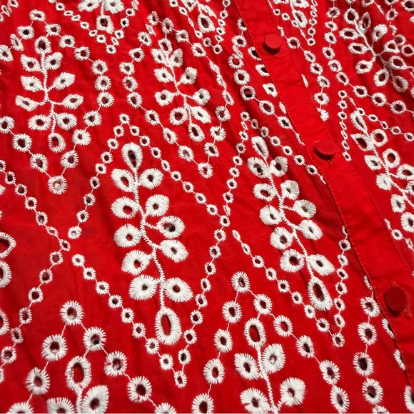 CAbi | Lyric Eyelet Embroidered Button Blouse | Sz M - Picture 6 of 9